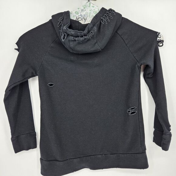 Distressed Black Hoodie - Picture 4 of 11